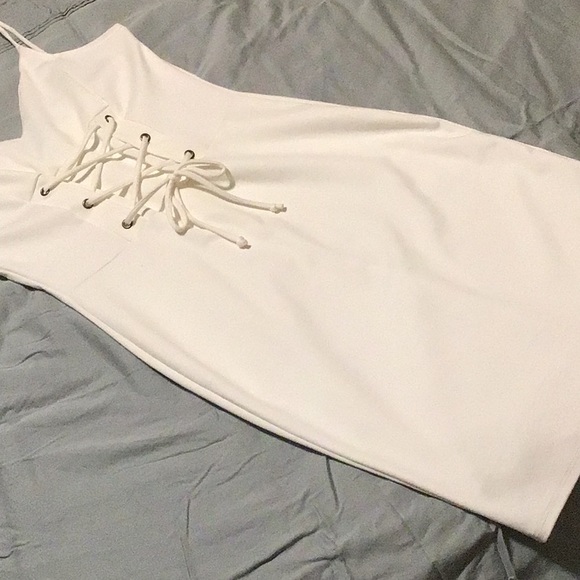 Front Lace-Up Mini Tank Dress NWOT - Picture 5 of 8